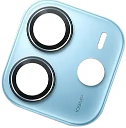 Скло камери Xiaomi Redmi Note 14 4G з рамкою Ocean Blue - фото Скло камери Xiaomi Redmi Note 14 4G з рамкою Ocean Blue