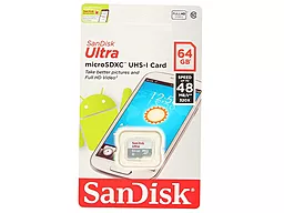 Карта памяти SanDisk microSDXC 64GB Ultra Class 10 UHS-I (SDSQUNB-064G-GN3MN) - миниатюра 3