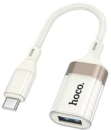 OTG-переходник Hoco UA39 Crystal M-F USB Type-C -> USB3.0 white - фото OTG-переходник Hoco UA39 Crystal M-F USB Type-C -> USB3.0 white