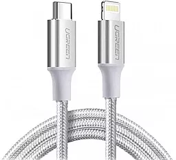 USB PD Кабель Ugreen US304 3A 2M USB Type-C - Lightning Cable Silver (70525)