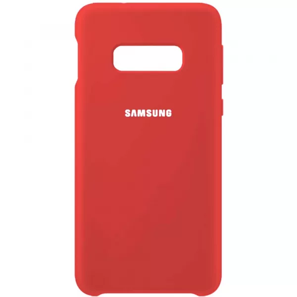 Чехол Silicone Case Full для Samsung Galaxy S10E Red - фото 1