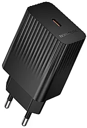 Сетевое зарядное устройство Borofone BAS73A 20w PD USB-C ports charger black - фото Сетевое зарядное устройство Borofone BAS73A 20w PD USB-C ports charger black