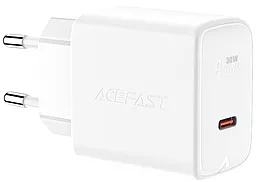 Мережевий зарядний пристрій AceFast A21 GaN PD30W USB-C Port White