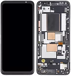Дисплей Asus ROG Phone 5S, ROG Phone 5S Pro (ZS676KS) с тачскрином и рамкой, оригинал, Black