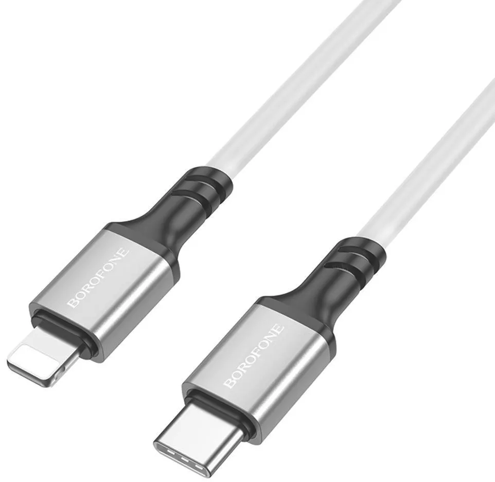 Кабель Borofone BX83 Famous USB Type-C - Lightning 20w 3a 1м PD сable White - фото 1