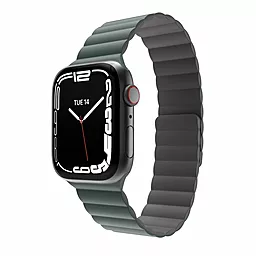 Змінний ремінець для розумного годинника Skin Silicone Magnetic Watch Band для Apple Watch 42/44/45/49mm Pine Green (MAW245078PG22)