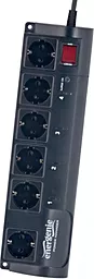 Сетевой фильтр (удлинитель) Energenie EG-PMS2 6 розеток 10А USB интерфейс 1.8м с выключателем Black
