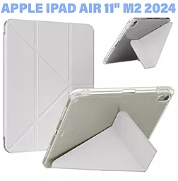 Чехол для планшета BeCover Ultra Slim Origami Transparent для Apple iPad Air 11" M2 2024, M3 2025 Gray (711390) - фото Чехол для планшета BeCover Ultra Slim Origami Transparent для Apple iPad Air 11" M2 2024, M3 2025 Gray (711390)