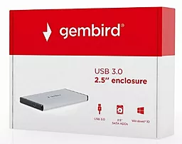 Кишеня для HDD Gembird 2.5" USB3.0 (EE2-U3S-3-S) Silver - мініатюра 6 Кишеня для HDD Gembird 2.5" USB3.0 (EE2-U3S-3-S) Silver - мініатюра 6