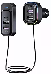 Автомобильное зарядное устройство EasyLife YQ8 81w QC4.0 4xUSB-A/2xUSB-C ports car charger black