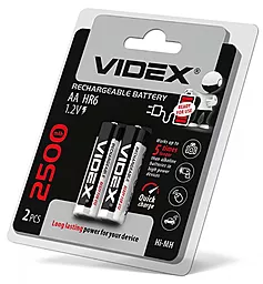 Аккумулятор Videx AA (R6) 2500mAh 2шт