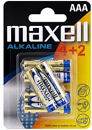 Батарейки Maxell AAA / LR03 Alkaline BLIST 1.5V 6шт (M-790240.04.CN) 1.5 V