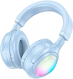 Наушники Hoco W48 Focus Blue - фото Наушники Hoco W48 Focus Blue