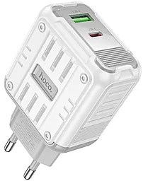 Сетевое зарядное устройство Hoco C136A 45w PD USB-C/USB-A ports charger white - фото Сетевое зарядное устройство Hoco C136A 45w PD USB-C/USB-A ports charger white