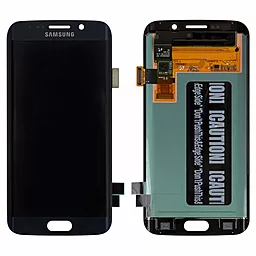 Дисплей Samsung Galaxy S6 Edge G925 з тачскріном, (OLED), Black Sapphire