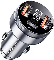 Автомобильное зарядное устройство Essager 80w PD 2xUSB-A/USB-C ports car charger grey (ES-CC10)