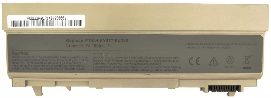 Аккумулятор для ноутбука Dell PT434 E6400 / 11.1V 7800mAh / Grey - фото 1