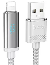 Кабель Hoco U127 USB-A - Lightning 12w 2.4a 1.2м cable silver