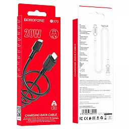 Кабель Borofone BX70 USB Type-C - Lightning 20w 3a 1м PD сable Black - мініатюра 4 Кабель Borofone BX70 USB Type-C - Lightning 20w 3a 1м PD сable Black - мініатюра 4