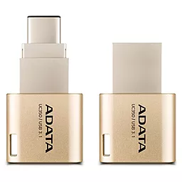Флешка ADATA 64GB USB 3.1 Gen1 Type-A / Type-C UC350 Gold (AUC350-64G-CGD)