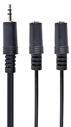 Аудіо розгалужувач Cablexpert mini Jack 3.5mm M/2xF black (CCA-415-0.1M) - мініатюра 3