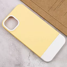 Чехол Epik TPU+PC Bichromatic для Apple iPhone 12, iPhone 12 Pro (6.1")  Creamy-yellow / White - миниатюра 4