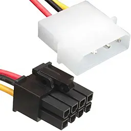 Шлейф (Кабель) EasyLife 8 pin- PCI-E (Molex), 0.15м - фото Шлейф (Кабель) EasyLife 8 pin- PCI-E (Molex), 0.15м