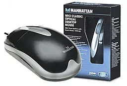 Компьютерная мышка Manhattan MH3 USB (177016) Black/Silver