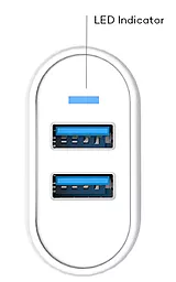 Сетевое зарядное устройство Marakoko 2 USB 2.4A Home Charger micro USB White (MA16) - миниатюра 3