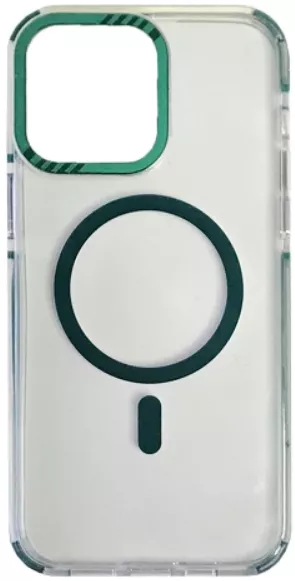 Чехол 1TOUCH TRX with MagSafe для Apple iPhone 15 Clear-Green - фото 1