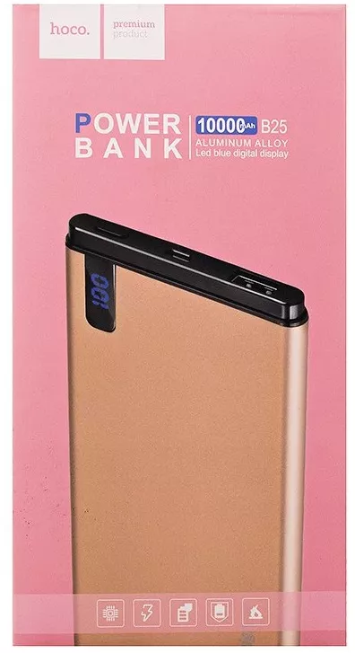 Повербанк Hoco B25 Hanbeck 10000mAh Gold - фото 3