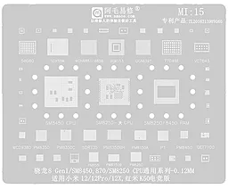 BGA трафарет (для реболлинга) Amaoe Mi15 for Xiaomi 0.12 мм