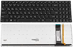 Клавіатура для ноутбуку Asus G56 N56 N76 з підсвіткою клавіш без рамки  чорна