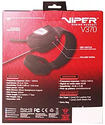 Наушники Patriot Viper V370 RGB 7.1 Virtual Surround Gaming Headset Black (PV3707UMXK) - миниатюра 10