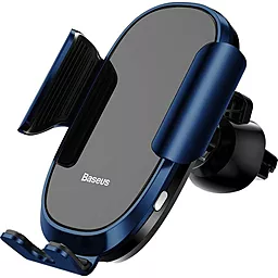 Держатель с автозажимом Baseus Smart Car Mount Cell Phone Holder Blue (SUGENT-ZN03) - фото Держатель с автозажимом Baseus Smart Car Mount Cell Phone Holder Blue (SUGENT-ZN03)