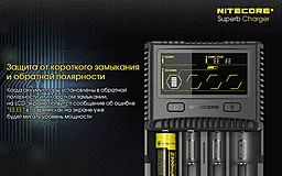 Зарядное устройство Nitecore SC4 с LED дисплеем - миниатюра 16