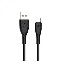 Кабель SkyDolphin S08T USB-A - Type-C 12w 2.4a 1м cable Black (USB-000563)