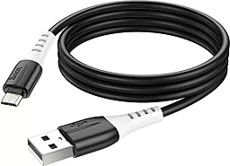 Кабель USB Hoco X82 Silicone micro USB Cable Black - миниатюра 3