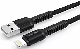 Кабель MakeFuture Denim USB-A - Lightning 12w 2.4a 1м cable Black (MCB-LD1GR) - фото Кабель MakeFuture Denim USB-A - Lightning 12w 2.4a 1м cable Black (MCB-LD1GR)