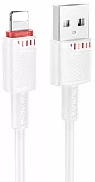 Кабель Borofone BX110 USB-A - Lightning 12w 2.4a 1м cable White - фото Кабель Borofone BX110 USB-A - Lightning 12w 2.4a 1м cable White