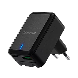 Сетевое зарядное устройство Canyon 20w PD USB-C/USB-A ports charger black (CNS-CHA20B)
