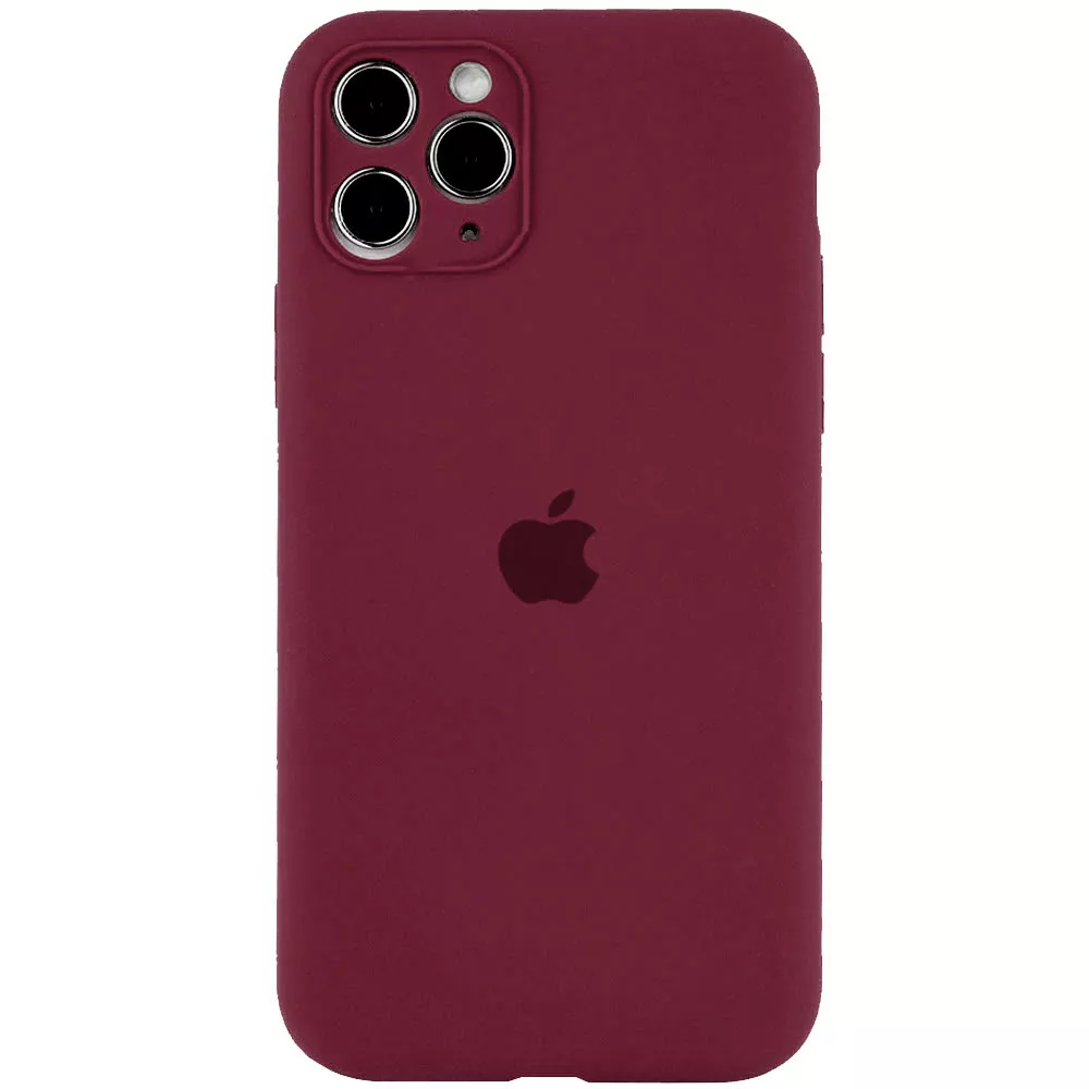 Чехол Silicone Case Full Camera для Apple iPhone 12 Pro Max Plum - фото 1