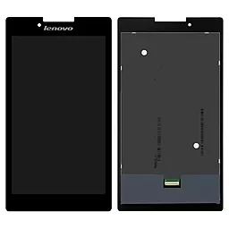 Дисплей для планшету Lenovo TAB 2 A7-30HC, A7-30DC, A7-30F, A7-30TC, A7-30GC (зелений шлейф) з тачскріном, оригінал, Black