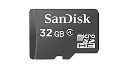 Карта памяти SanDisk microSDHC 32GB Class 4 (SDSDQM-032G-B35)