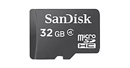 Карта пам'яті SanDisk microSDHC 32GB Class 4 (SDSDQM-032G-B35) - фото Карта пам'яті SanDisk microSDHC 32GB Class 4 (SDSDQM-032G-B35)