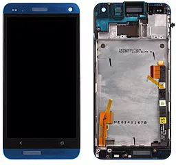 Дисплей HTC One M7 801 (801e) с тачскрином и рамкой, Blue - фото Дисплей HTC One M7 801 (801e) с тачскрином и рамкой, Blue