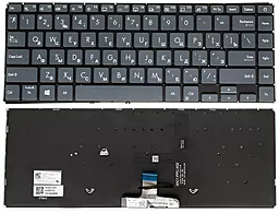 Клавиатура для ноутбука Asus UX435 series с подсветкой клавиш без рамки  Dark Silver