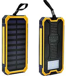 Повербанк MANGO Solar LED 2USB 15000 mAh Black-yellow - фото Повербанк MANGO Solar LED 2USB 15000 mAh Black-yellow