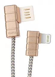 Кабель iKaku Gallop Series USB-A - Lightning 12w 2.4a 1м cable Gold - фото Кабель iKaku Gallop Series USB-A - Lightning 12w 2.4a 1м cable Gold