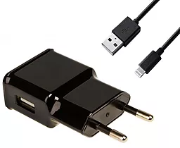 Мережевий зарядний пристрій Grand-X 2.1a home charger + Lightning cable black (CH-03LTB) - фото Мережевий зарядний пристрій Grand-X 2.1a home charger + Lightning cable black (CH-03LTB)